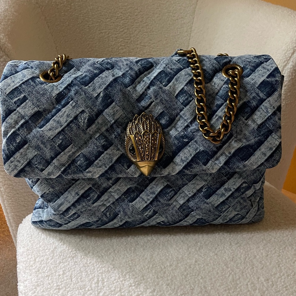 Kurt Geiger Blue and Gold Shoulder Bag